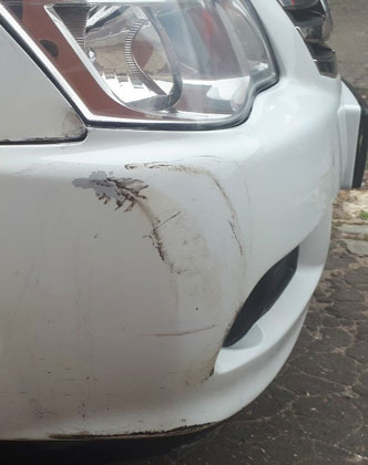 Nissan Almera покраска переднего бамера и переднего крыла